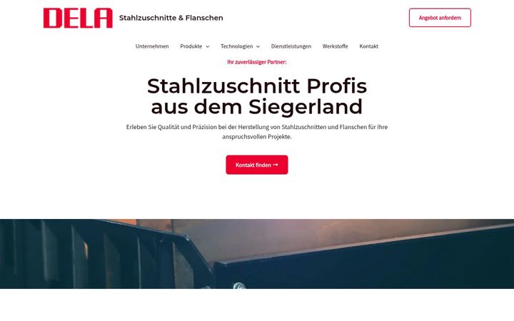 Screenshot of dela-flanschen.de