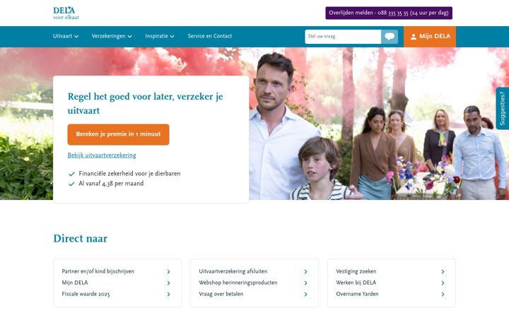 Screenshot ta' dela.nl