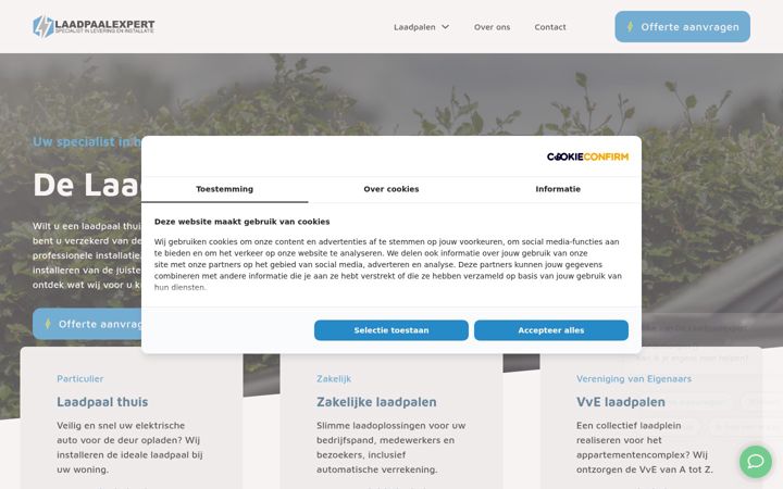 Screenshot di delaadpaalexpert.nl