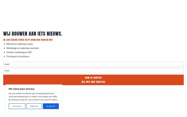 Screenshot of delaafdesignstudio.nl