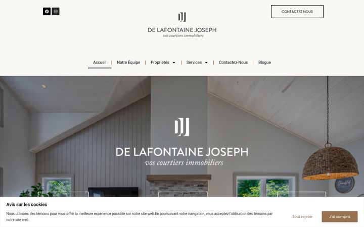 Skärmbild av delafontainejoseph.ca