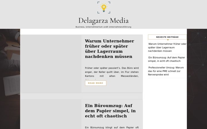 Screenshot of delagarza-media.de