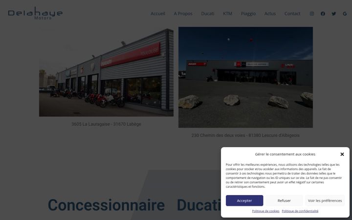 Posnetek zaslona delahayemotors.fr