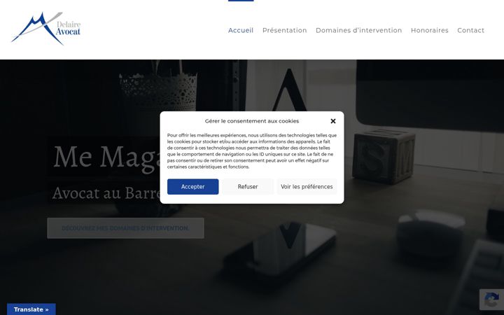 Posnetek zaslona delaire-avocat.fr
