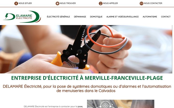 Posnetek zaslona delamare-electricite.fr
