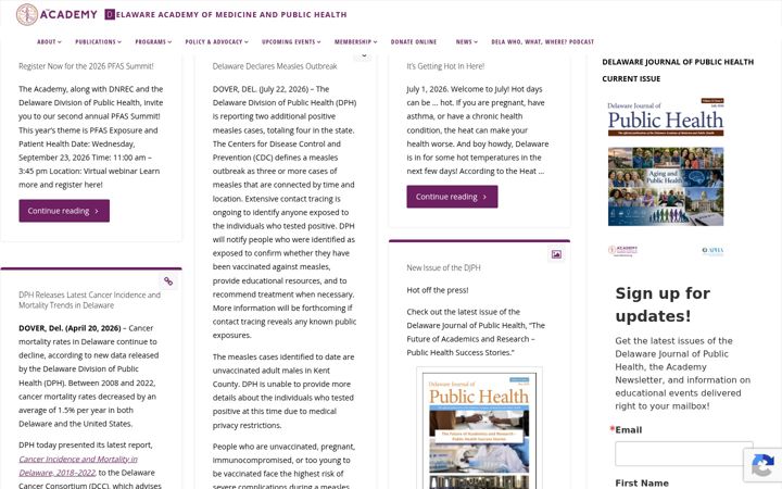 Screenshot of delamed.org