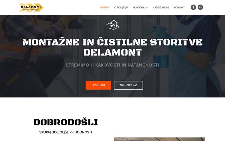Screenshot von delamont.si