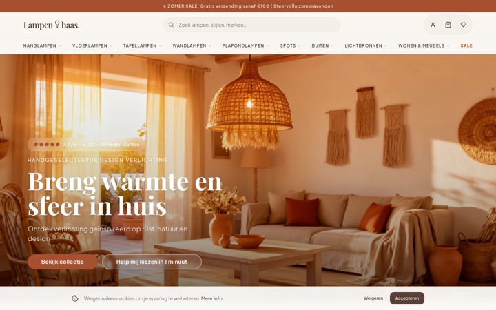 Screenshot of delampenbaas.nl