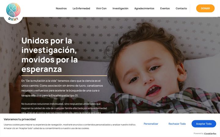 Screenshot ta' delamutacionalavida.org