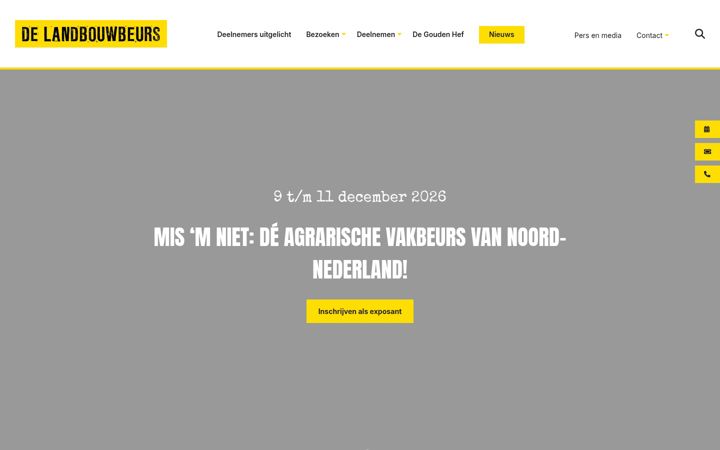 Skærmbillede af delandbouwbeurs.nl