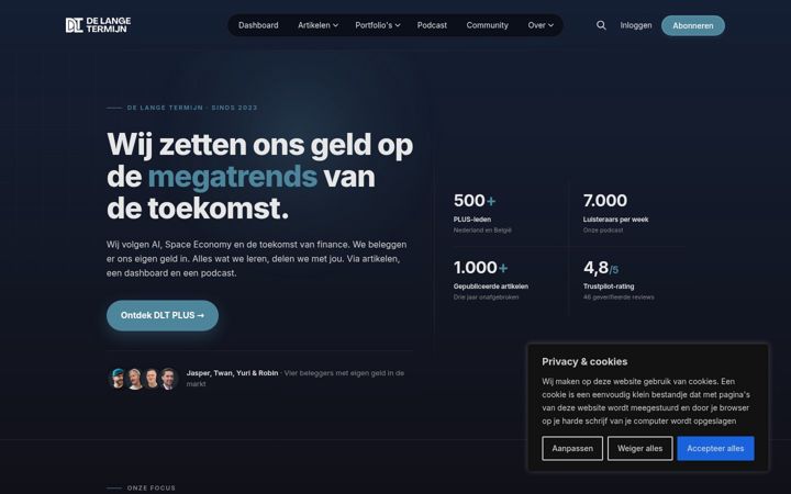 Screenshot of delangetermijn.nl