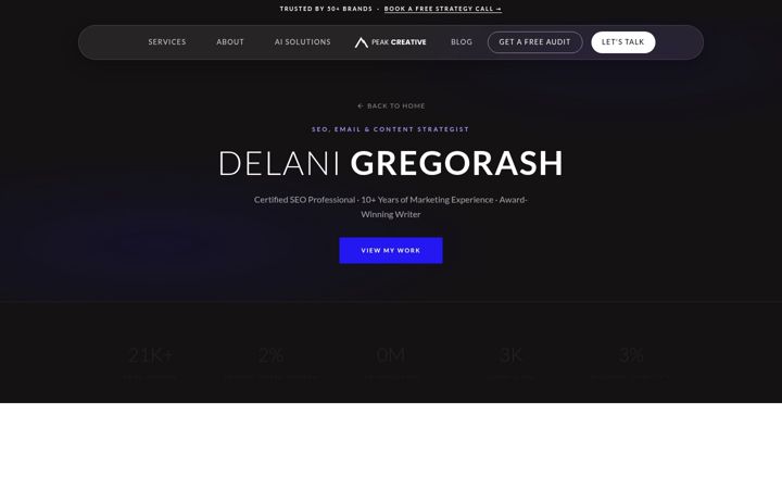 Screenshot of delanidenton.com