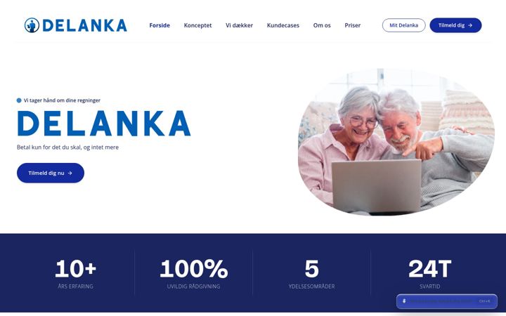 Screenshot of delanka.dk