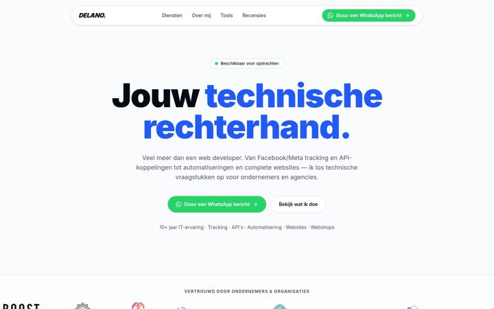 Screenshot of delanovandenbosch.nl