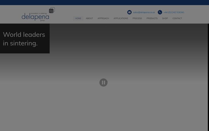 Screenshot of delapenasintered.co.uk