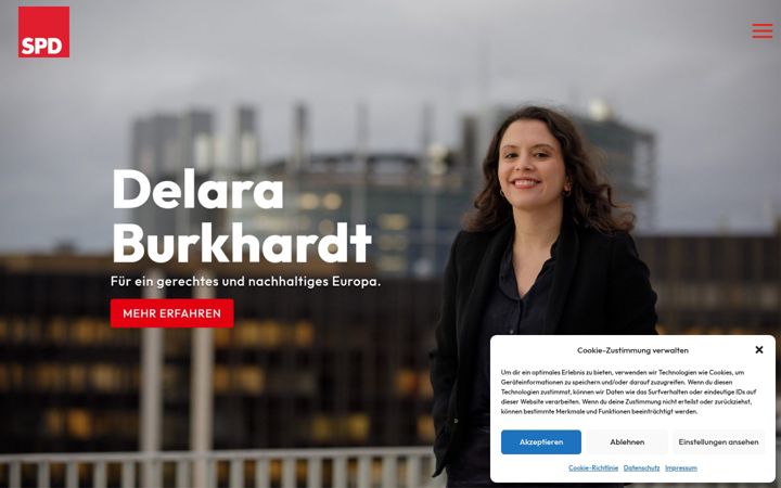 Screenshot of delara-burkhardt.eu