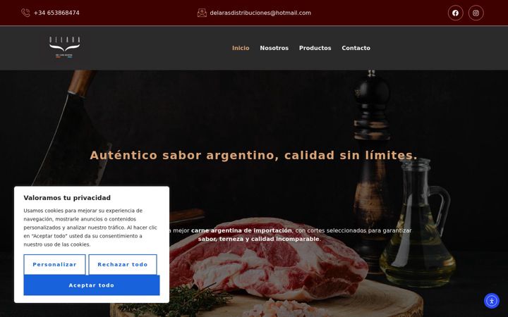 Screenshot of delara-distribuciones.com