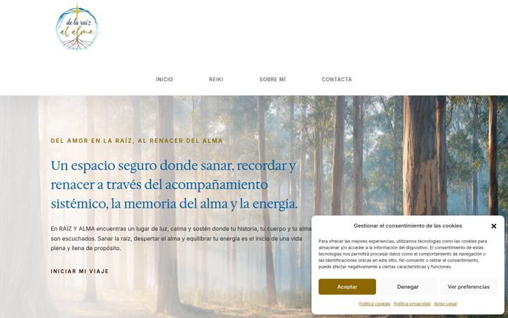 Screenshot of delaraizalalma.com