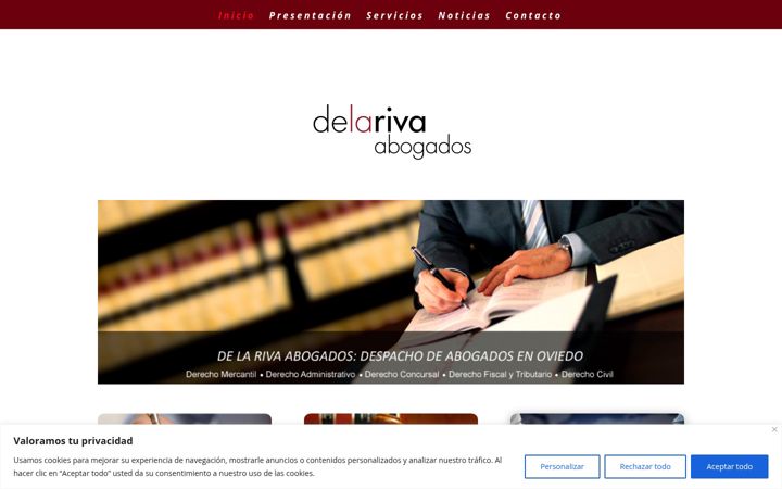 Screenshot of delarivaabogados.com