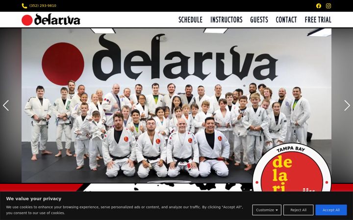 Screenshot of delarivabjjtampabay.com