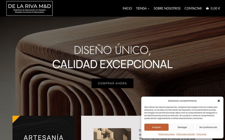 Screenshot of delarivashop.com