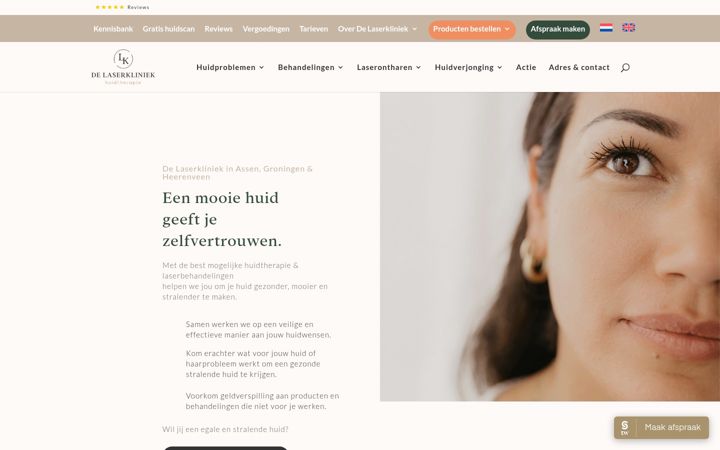 Screenshot of delaserkliniek.nl