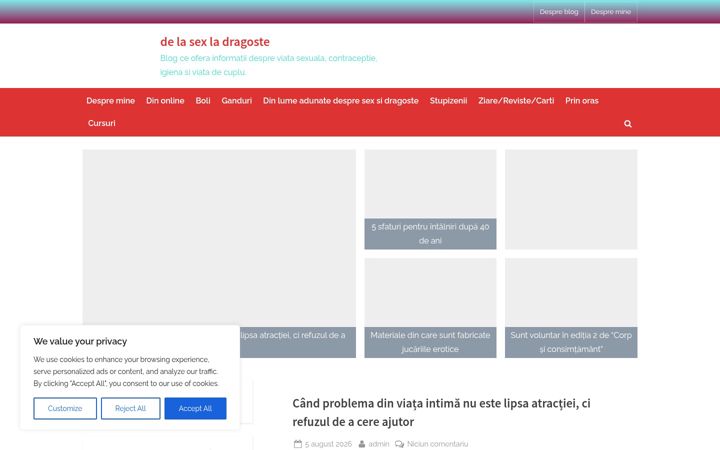 Screenshot του delasexladragoste.ro