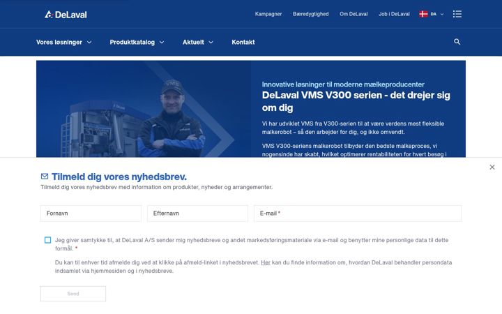 Screenshot of delaval.com