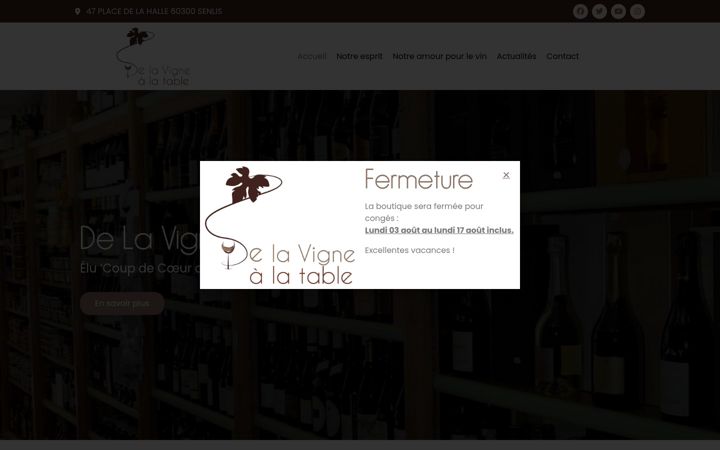 Screenshot of delavignealatable-senlis.fr