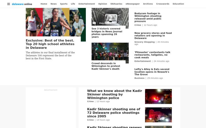 Screenshot of delawareonline.com