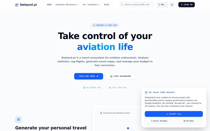 Screenshot of delayed.pl