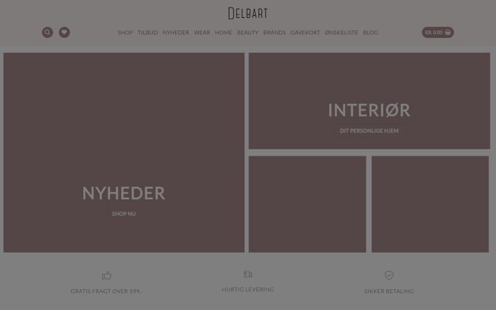 Screenshot of delbart.dk