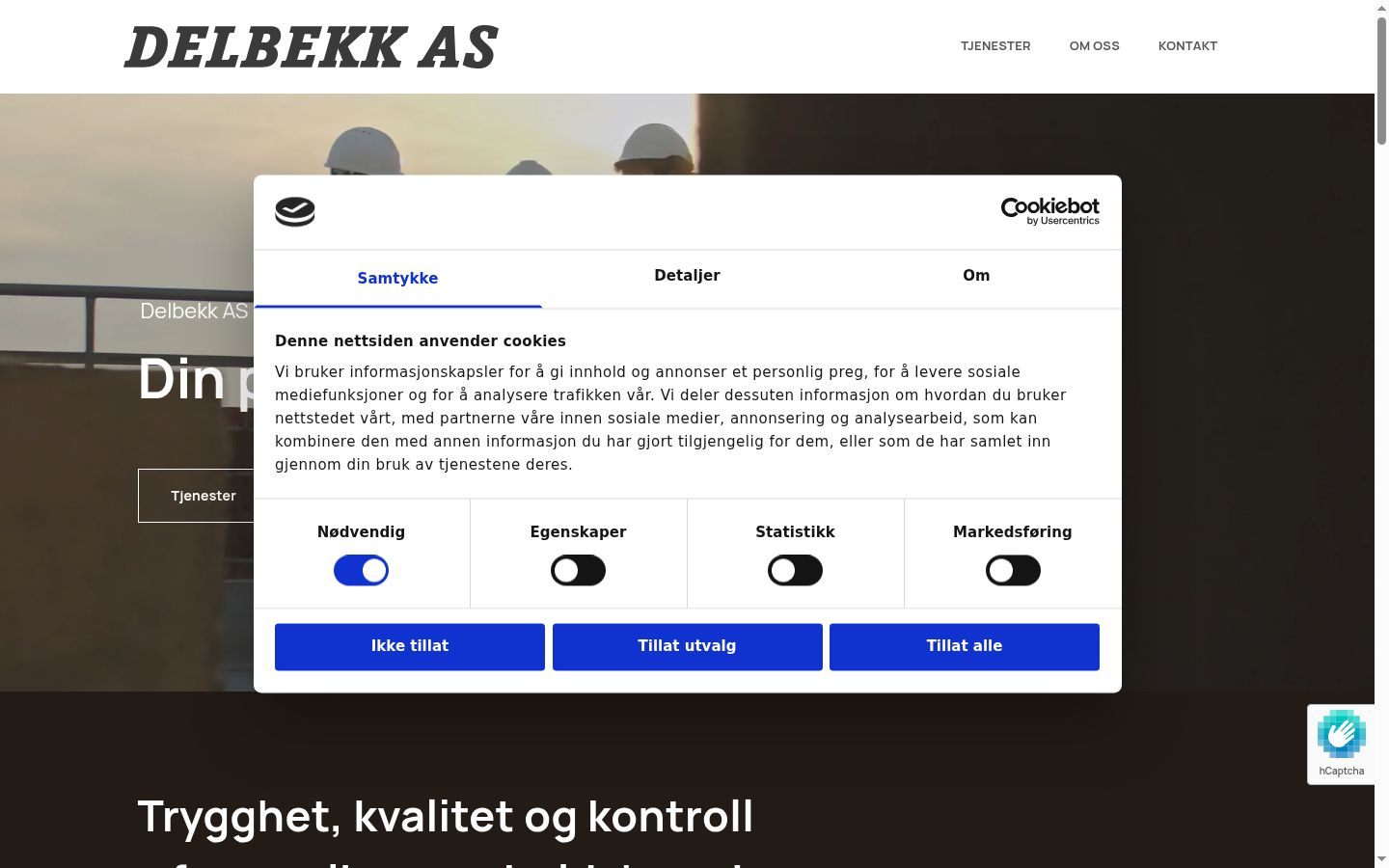 Screenshot του banner συγκατάθεσης που εμφανίστηκε πριν από οποιαδήποτε αλληλεπίδραση