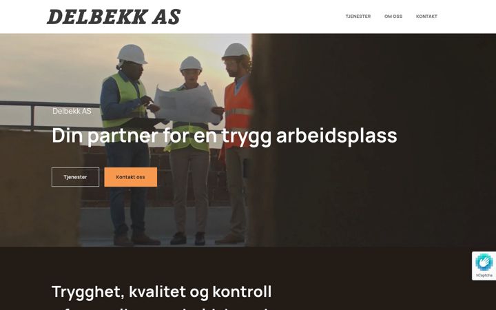 Screenshot stránky delbekk-as.no