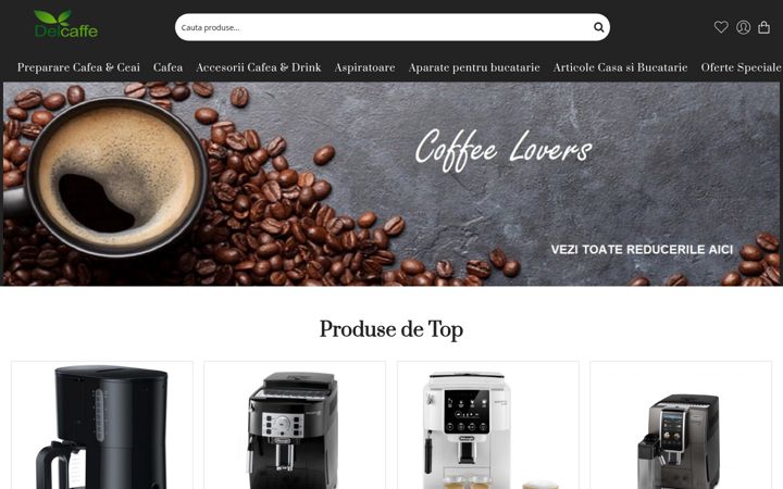 Screenshot του delcaffe.ro