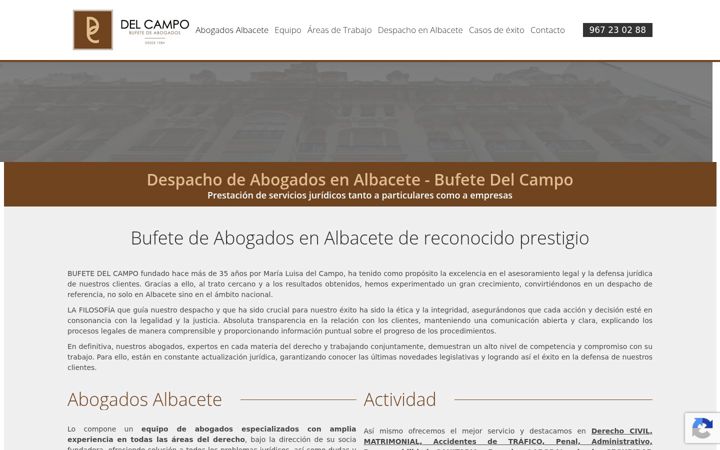 Screenshot του delcampoabogados.es