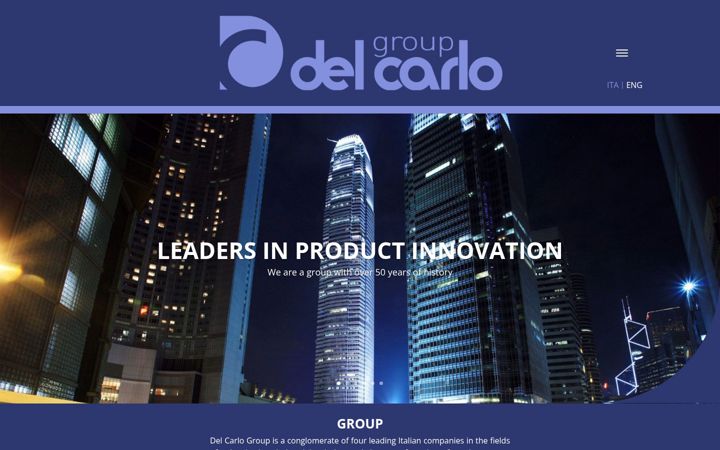 Skærmbillede af delcarlogroup.it