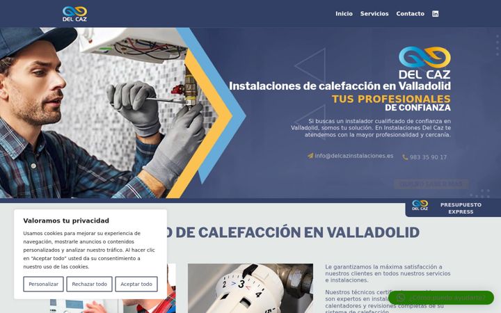 Screenshot του delcazinstalaciones.es