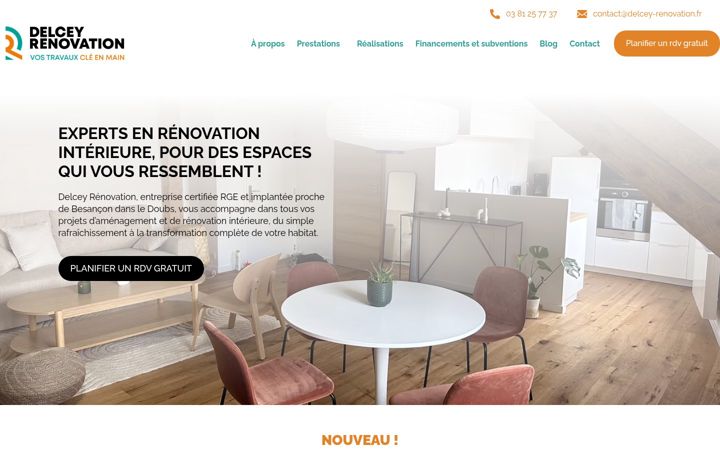 Screenshot of delcey-renovation.fr