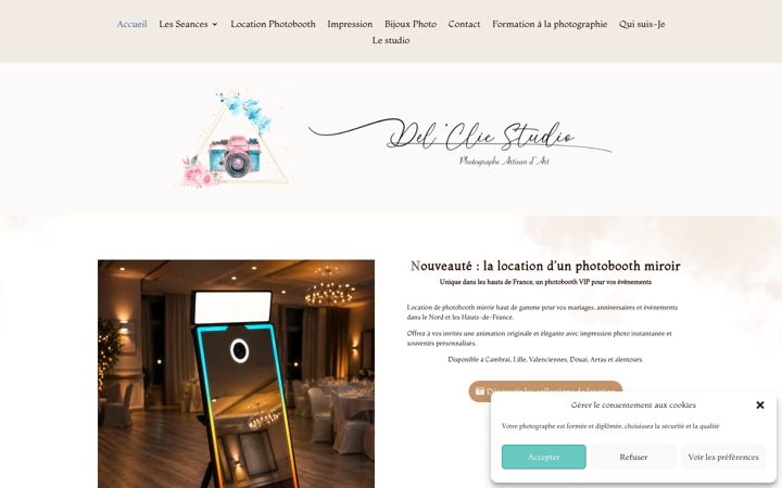 Screenshot of delclicstudio.fr