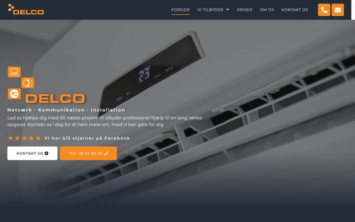 Screenshot of delco.dk