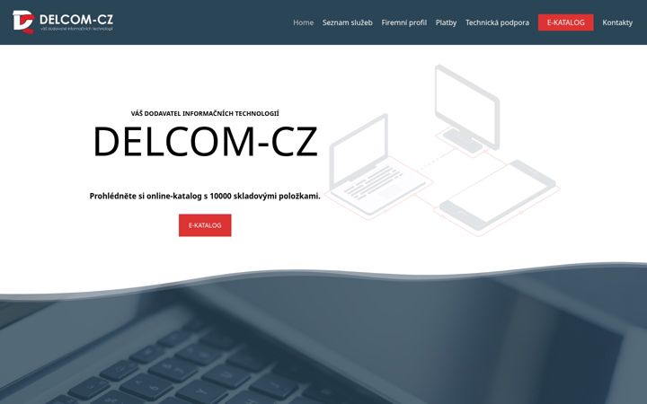 Ekrānuzņēmums no delcom.cz