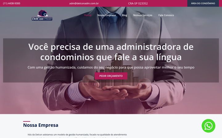 Екранна снимка на delconadm.com.br