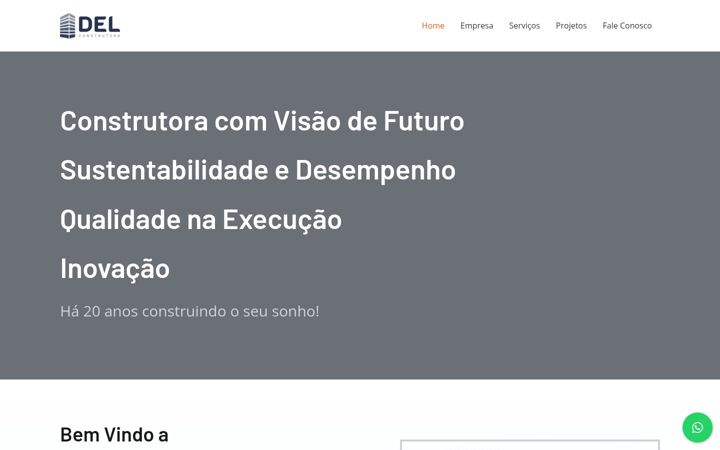 Екранна снимка на delconstrutora.com.br