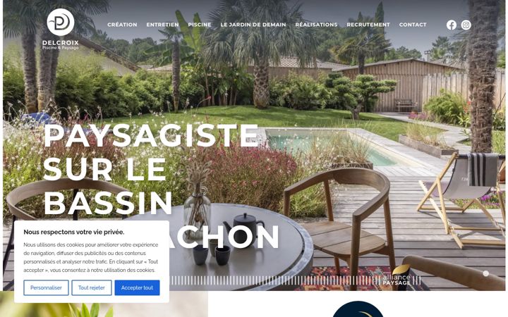 Screenshot of delcroix-piscine-paysage.fr