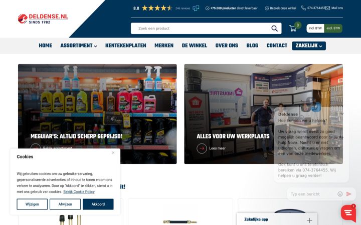 Screenshot of deldense.nl