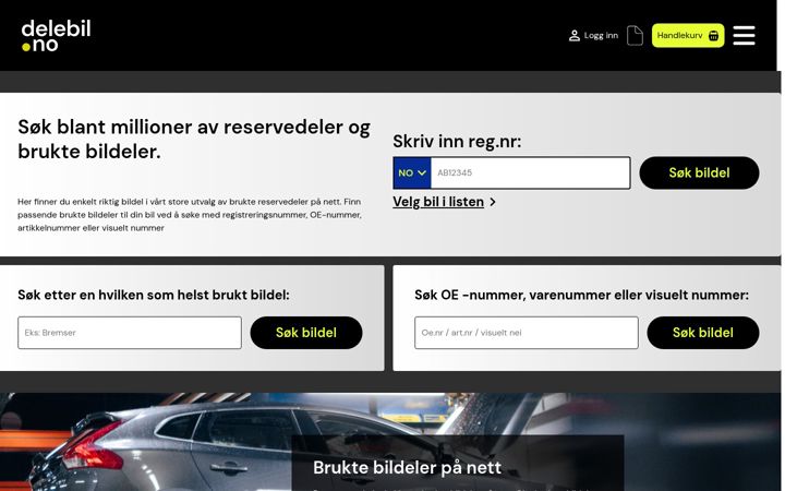 Screenshot stránky delebil.no