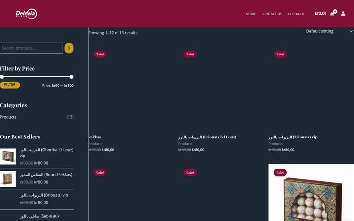 Screenshot of delecia.se
