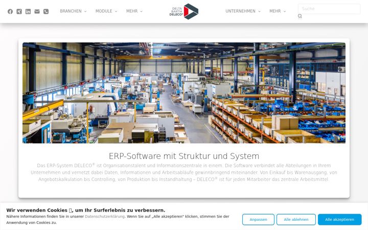 Screenshot of deleco-erp.de