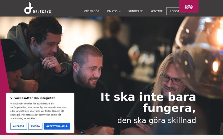 Screenshot ta' delecsys.se